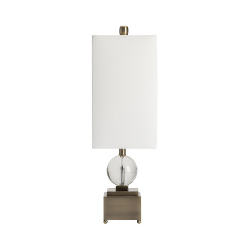 Set of 2 24.75"H Metal & Crystal Table Lamp With Shade