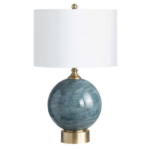 25" Glass & Metal Table Lamp
