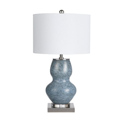 26.5"H Glazed Blue Green Ceramic Table Lamp with White Shade