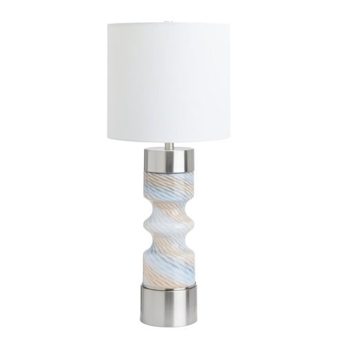 30.25" Glass Table Lamp with Shade