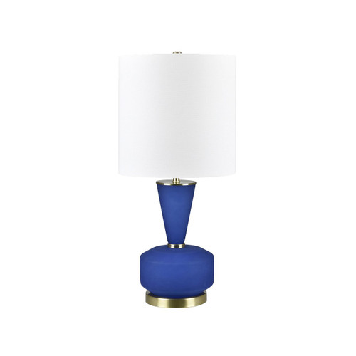 27.75"H Blue Frosted Glass Table Lamp