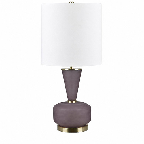 27.75"H Purple Frosted Glass Table Lamp