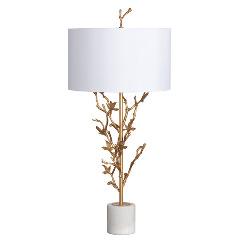 38"H Chianti Table Lamp with White Linen Shade