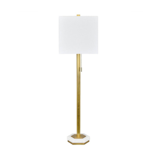38.5" Gold Metal Table Lamp with Linen Shade