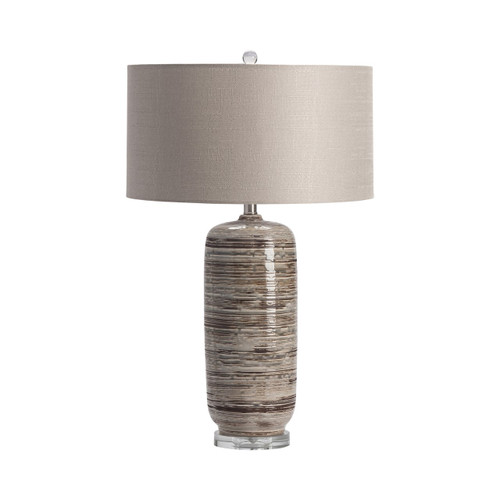 Set of 2 30"H Ceramic & Crystal Table Lamps with Shades