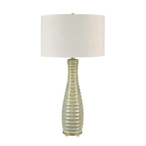 33"H Ceramic Trista Table Lamp with Linen Oat Shade