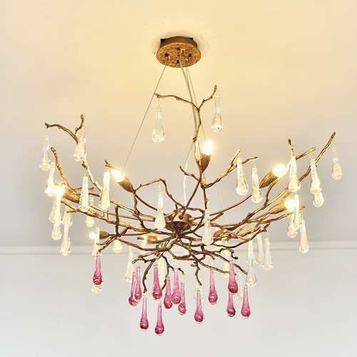 Akari Tree Branch Teardrop Chandelier Lighting