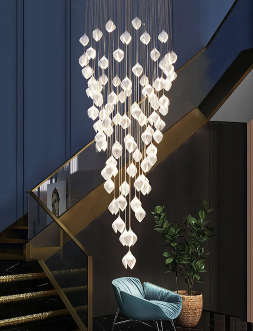 Elegant Orchid Ceramic Chandelier