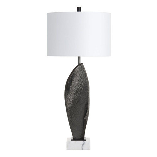 33.5" Resin and Marble Table Lamp with White Shade