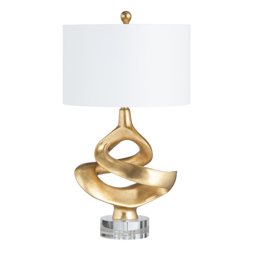 30.25"H Resin and Crystal Table Lamp with White Shade