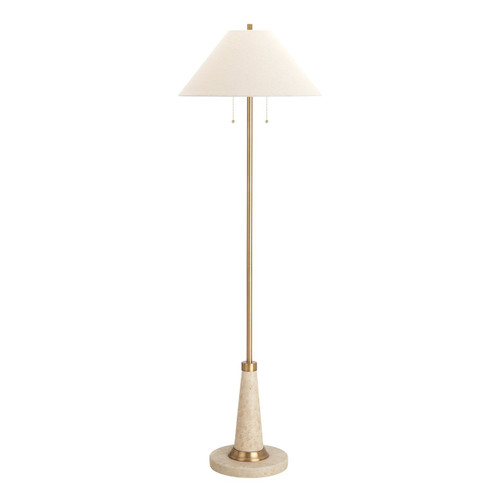 65.5"H Resin Floor Lamp with Linen Shade