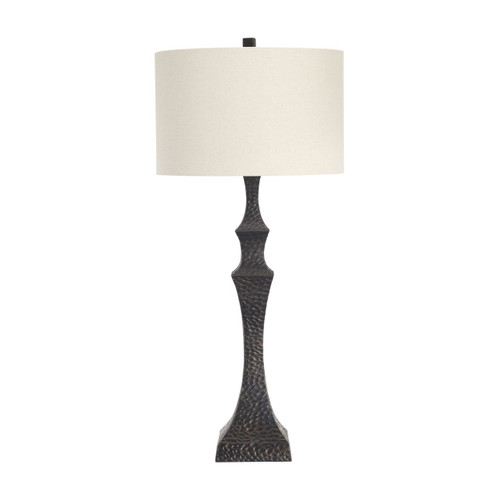 35.75"H Resin Table Lamp with Linen Shade