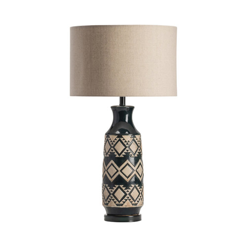 29.5" Resin Table Lamp with Linen Shade