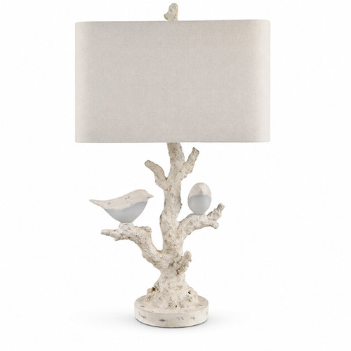 29.25"H Bird and Branch Table Lamp with Built-In Nightlight