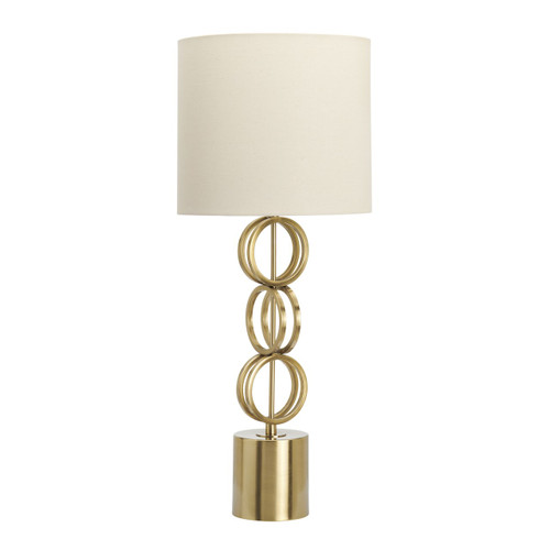 31.5" Metal Table Lamp with Linen Shade