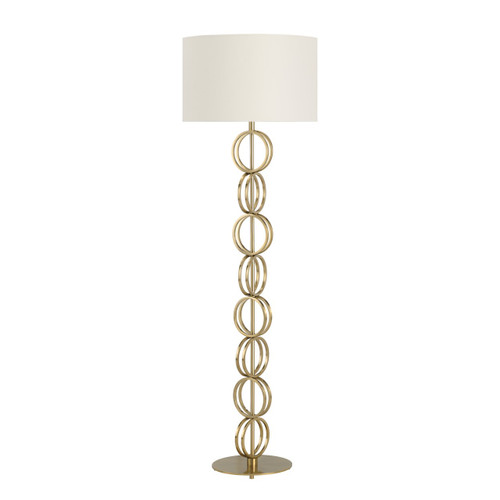 63.25" Metal Floor Lamp with Linen Shade