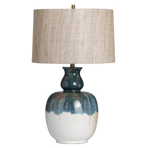 31.5"H Ripley Gourd Table Lamp w/Beige Linen Shade
