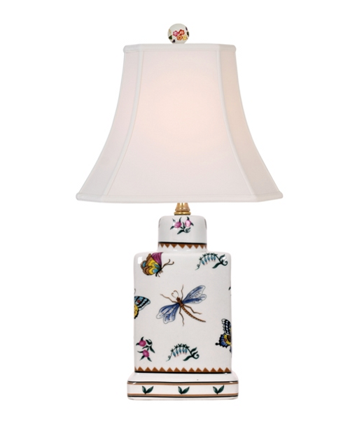 Porcelain Ware One-Light Multicolor Jar Lamp