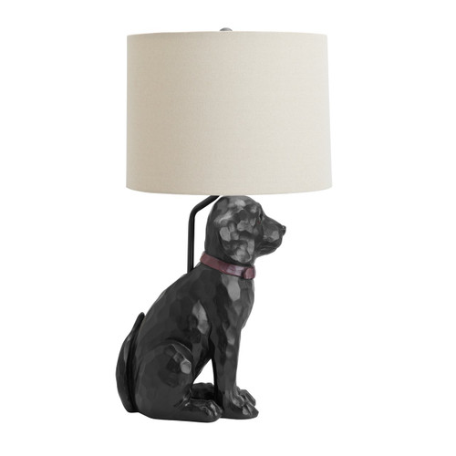 24.25"H Resin Labrador Table Lamp with Linen Shade