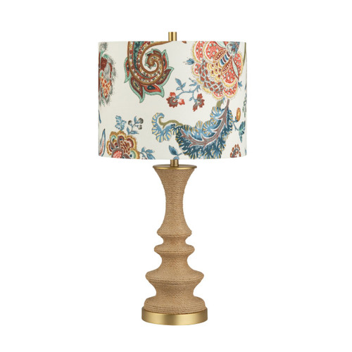 Set of 2 Natural Jute Wrapped Resin Table Lamp with Shade
