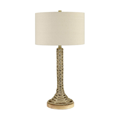 Set of 2 31.75" Rattan  Table Lamp with Linen Shade