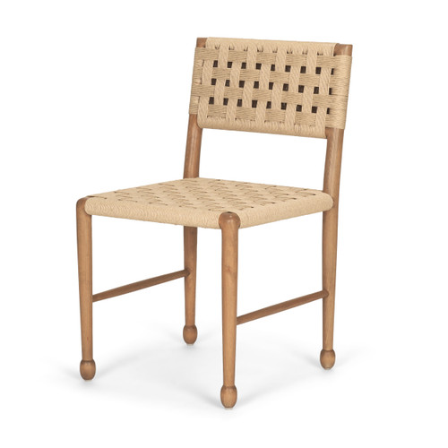 Brinley Woven Paper Rope w/ Brown Wood Frame Dining Chair