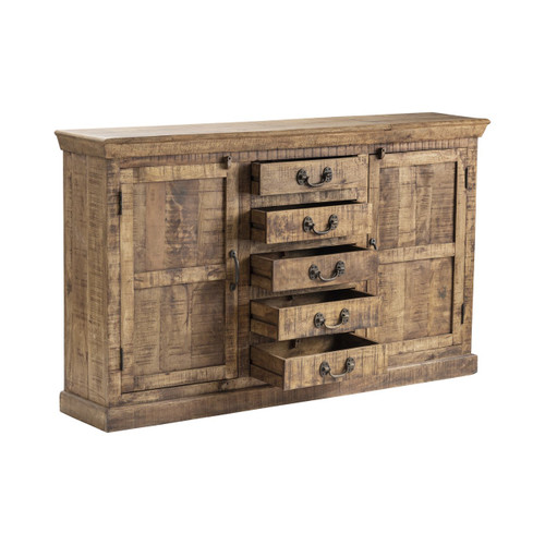 5 Drawer 2 Door Media Credenza_Sideboard