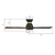 ASCENDER 52 inch 5-Blade Flush Mount Smart Ceiling Fan with LED Light & Remote Control - Black/Walnut (Gold Detail & Reversible Blades)