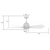 ASCENDER 52 inch 5-Blade Smart Ceiling Fan with LED Light & Remote Control - White/White