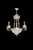 Princess Chandelier with 3 Lights; Gold Accents Only