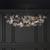 Customizable Ginkgo Leaf Transparent Glass Art Chandelier