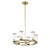 Revolve Clear Glass/Natural Brass 6 Lights Chandeliers