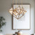 Cairo 21-in Ribbed Glass/Vintage Brass 4 Lights Chandeliers