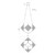 Cairo 21-in Ribbed Glass/Vintage Brass 4 Lights Chandeliers
