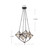 Cairo 21-in Ribbed Glass/Vintage Brass 4 Lights Chandeliers