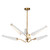 Osorio 46-in Matte White/Vintage Brass LED Chandeliers