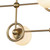 Fiore 42-in Brushed Gold/Glossy Opal Glass 4 Lights Chandelier