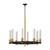 Rue 38-in Matte Black/Brushed Gold 8 Lights Chandeliers