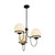 Alba 23-in Matte Black/Opal Glass 3 Lights Chandelier