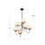 Alba 32-in Aged Brass/Opal Glass 6 Lights Chandelier