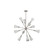 Cosmo 39-in Brushed Nickel/Glossy Ribbed Opal Glass Socket Chandelier