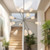 Cosmo 39-in Brushed Nickel/Glossy Ribbed Opal Glass Socket Chandelier