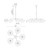 Tetsu 38-in Brushed Gold/Clear Glass 5 Lights Chandeliers