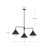Remy 38-in Matte Black/Opal Glass 3 Lights Chandeliers