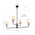 Bridgette 45-in Brushed Gold/White Linen Socket Chandelier