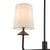 Bridgette 45-in Matte Black/White Linen Socket Chandelier