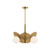 Plume 21-in Brushed Gold/Opal Glass 3 Lights Chandeliers