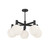 Castilla 29-in Matte Black/Opal Matte Glass 5 Lights Chandeliers