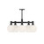 Castilla 29-in Matte Black/Opal Matte Glass 5 Lights Chandeliers