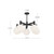 Castilla 29-in Aged Gold/Opal Matte Glass 5 Lights Chandeliers